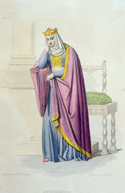 Portrait of Queen Brunhilda, Illustration from 